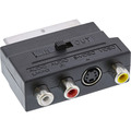 InLine® Scart Adapter, Scart (in/out) an 3x Cinch Buchse und 1x S-VHS - 89953