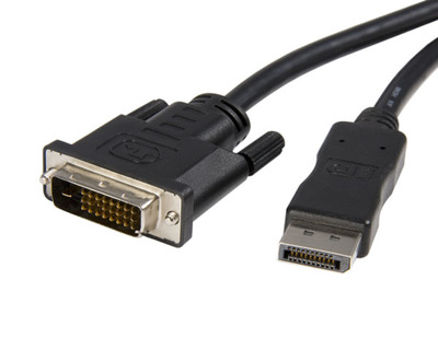 DisplayPort 1.1 auf DVI Anschlusskabel -- schwarz, 3 m