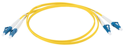 INFRALAN© Duplex Jumper LC-LC 9/125µm -- OS2, LSZH, gelb, 2.0mm, 1m