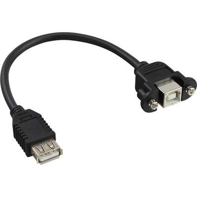 InLine® USB 2.0 Adapterkabel, Buchse A auf Einbaubuchse B, 0,2m (Produktbild 1)